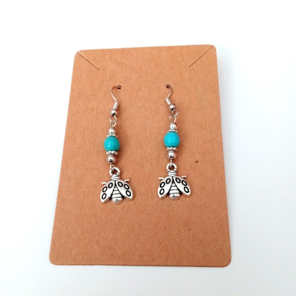 Fashion Jewelry Ladybug Dangle Earrings